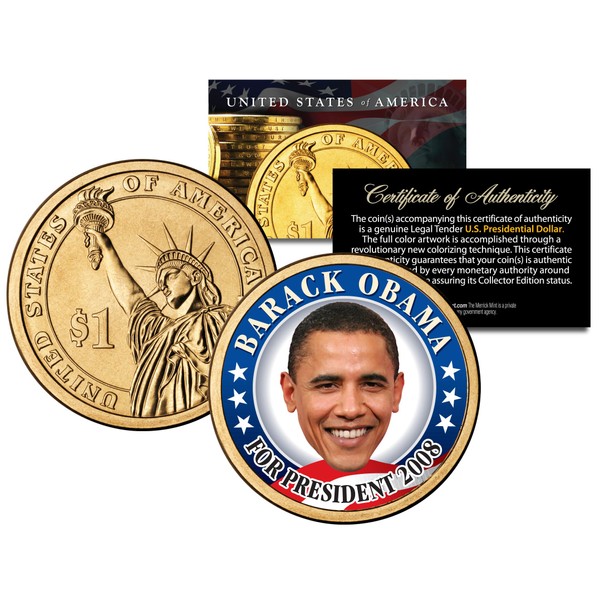 BARACK OBAMA FOR PRESIDENT 2008 Rare Campaign Issue Presidential $1 Dollar Coin