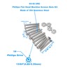 HVAZI #4-40 UNC Stainless Steel Phillips Flat Head Machine Screws