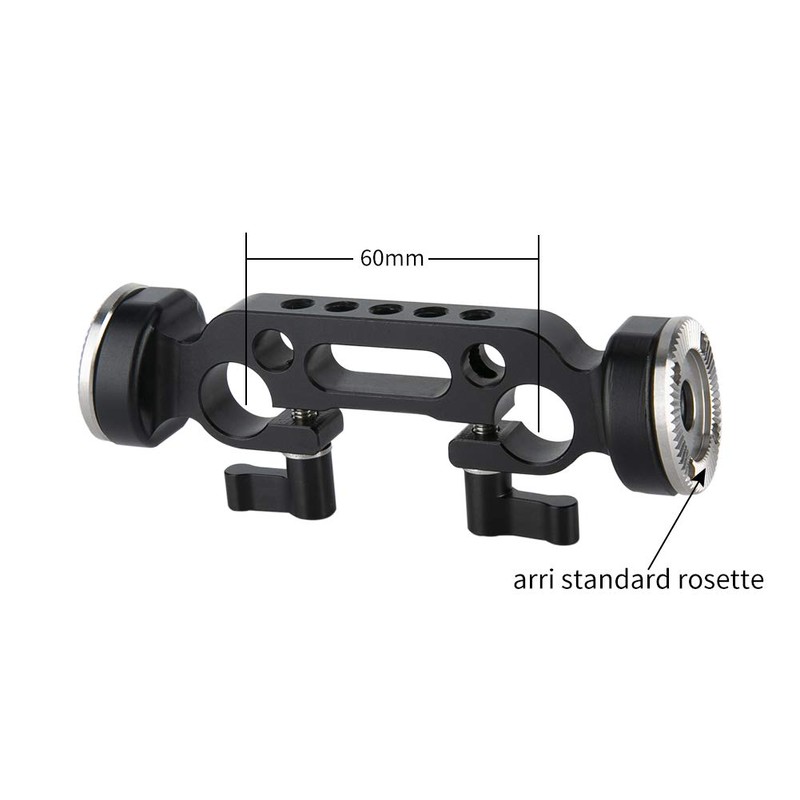 NICEYRIG 15mm Dual Rod Clamp with Rosette for ARRI Standard(M6