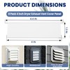 4 inch Dryer Exhaust Vent Cover Panel 8Pcs for Outdoor