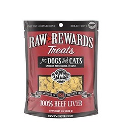 Northwest Naturals Raw Rewards Freeze-Dried Treats for Dogs and Cats – Beef Liver – Gluten-Free Pet Food – 3 Oz.
