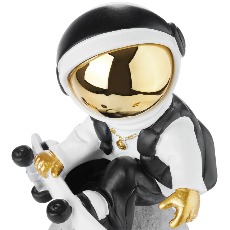 BRUBAKER Decorative Astronaut Skateboarder on the Moon 24 cm Spaceman