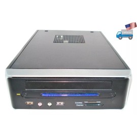 Linkworld Electronic Co. NEW Black Mini ITX PC Case w/ Optical Drive Bay, Fan, Card Reader,DC-to-A