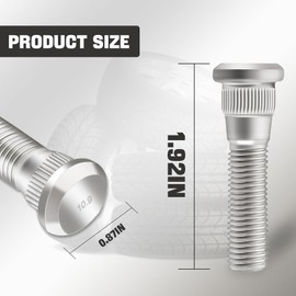 Kutyun 5Pcs Wheel Studs, 49mm Long & M12x1.5 Steel Lug Bolts, Steel Tire Studs Replacement OEM#610-266 90942-02049, Car Accessories Compatible with Toyota Chevy Lexus Scion Pontiac