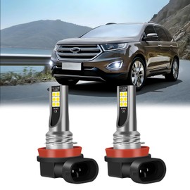 INXXDMJ Fit For Ford Edge (2007-2010) LED Fog Lights,H8/H11 LED Fog Light Bulbs,6000K Cool White 300% Super Bright, Plug-N-Play, IP68, Fog Light DRL Replacement Bulbs,Pack of 2