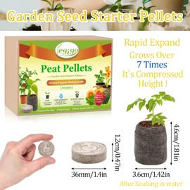 Legigo Legigo 100 Pcs 36mm Seed Starter Peat Pellets Pods for Seedlings- Compressed Seed Starting Pellets Seed Starter Pods Plugs Soil Peat Pods for Starting Seeds, Garden Planting Herb Flower Vegetables
