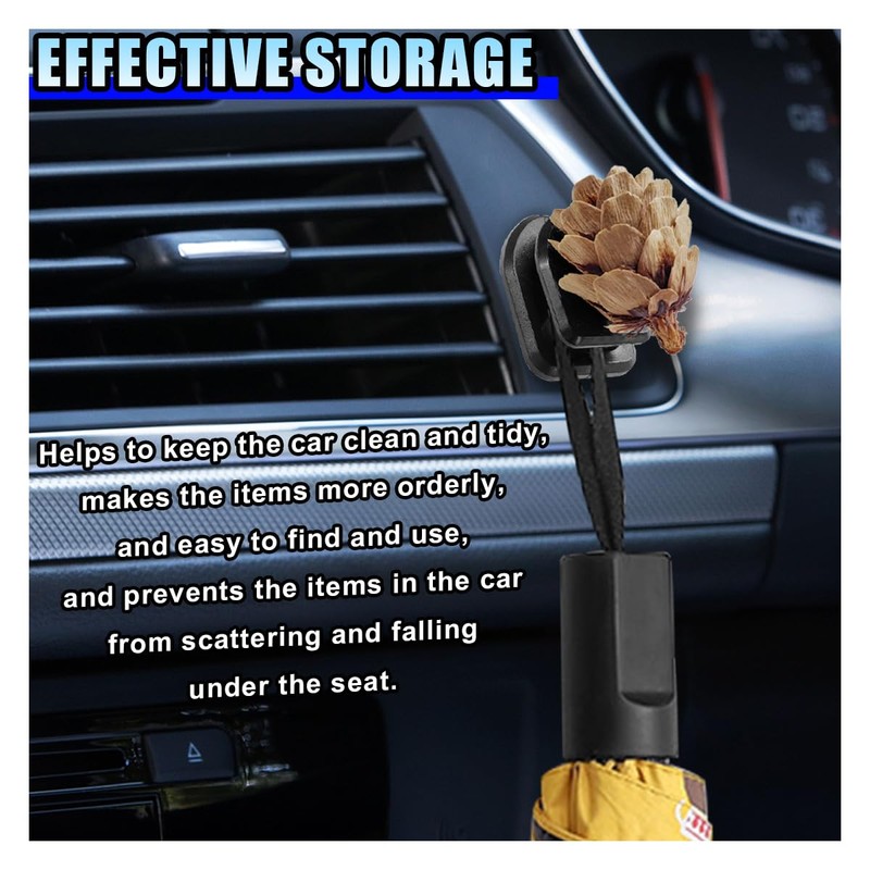 4PCS Car Mini Hooks - Multifunctional Self-Adhesive Backseat Hangers Vehicle