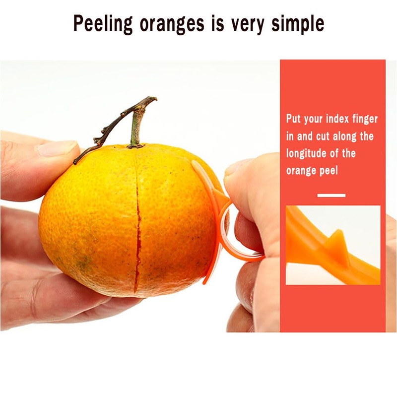 Orange Citrus Peelers, 13pcs Plastic Orange Peeler，2pcs Grapefruit Peeler. Lemon
