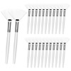 24 Facial Fan Brushes for Mask Application White