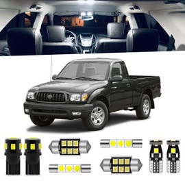 ENDPAGE 8-Pieces Tacoma LED Interior Light Kit for Toyota Tacoma 1995 1996 1997 1998 1999 2000 2001 2002 2003 2004 White 6000K Interior LED Lighting Package + License Plate Lights, Install Tool