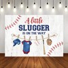 Mocsicka Baseball Shower Backdrop for Boys Sports Party Decoration -