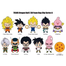 Monogram 3D Figural Foam Bag Clip Dragon Ball Z Series 6  Pack [1 RANDOM Figure]