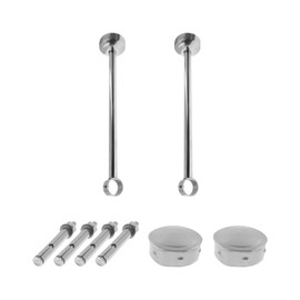 2 Pack Heavy Duty Stainless Steel Ceiling Mount Curtain Rod Bracket Ceiling Holder,SAFYY Curtain Rod Holder,Curtain Rod Hanging Bracket,Shower Curtain Rod Holder Wardrobe Pipe Flange Socket