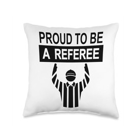 Proud Football Referee T-Shirt Whistle Gift Idea Throw Pillow