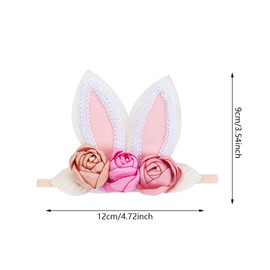 KIDOCHEESE Baby Girl Easter Bunny Ears Headbands Rabbit Ears Nylon Hairband for Newborn Infant Toddler Hair Accessories