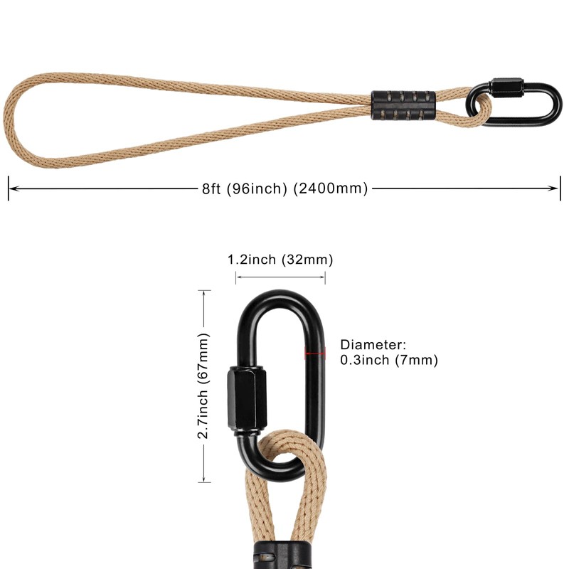 BeneLabel Tree Swing Rope, 240cm Hammock Strap Hanging Kit Polyester