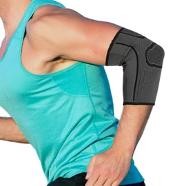 TECH THERAPEUTICS Elbow Support for Tennis Elbow, Tendonitis and Golfer's Elbow - For Firm and Comfortable Support for Gymnastics, Crossfit, Weightlifting, Paddle, Tennis and Break - M