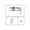 GARDINIA Panel trolley glides, replacement for panel trolleys and panel