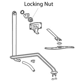 Baumatic Genuine BDI630 BDWI440 Dishwasher External Delivery Tube Pipe Locking Nut And Seal