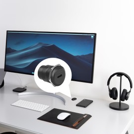 YiKaiEn USB-C 3.1 Panel Mount Adapter - Threaded Fixed Mount, Type-C Female-to-Female Connector, 10Gbps, with Anti-Loosening Gasket & Dust-Proof Cover for Dashboards & Device Panels