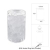 Anmire 3 Pack Clear Water Ripple Glass Shade, Cylinder Light