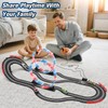 2-in-1 Slot Car Race Track Set with 4 High-Speed Cars,
