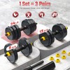 FEIERDUN Adjustable Dumbbells – 48lbs Multi-Functional Free Weight Set, 4-in-1