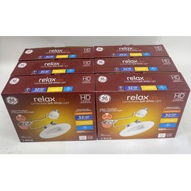 GE Lot of 6 GE Relax White 5-in or 6-in 700-Lumen Soft White LED Recessed Downlight