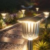 Super Bright Solar Outdoor Lights for Pathway Powered 2 Pack,Adjustable