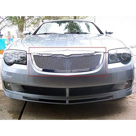 APS Compatible with Chrysler Crossfire 2004-2008 Main Upper Stainless Steel Chrome Mesh Front Grill Grille Insert R76525T