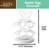 Nifty Easter Egg Carousel - White Powder Coat Finish, Spins