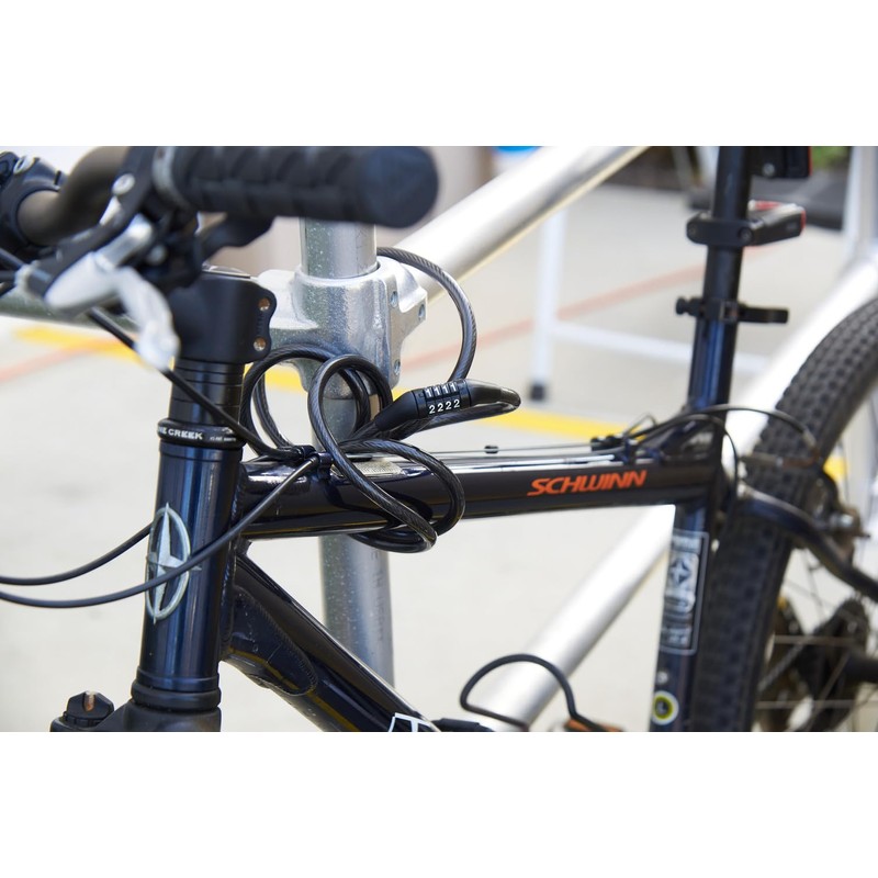 BRINKS 5 Ft Bike Lock Cable with Preset Combination, Vinyl