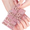 Calcomanías uñas esmalte pegatina, 8 Hojas envoltura completa 3D calcomanías