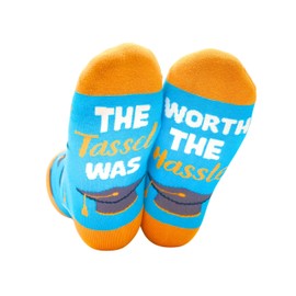 InnoBeta Funny Graduation Gifts for Her Him, 2024 High School College Masters PhD MBA Graduation Gifts, Inspirational Congratulations Grad Gifts, One Size Crew Socks