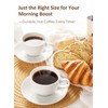 Yedio Porcelain Coffee Cups Set with Saucer, 6 Ounce White
