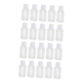 IWOWHERO 20pcs Portable Refillable Plastic Squeeze Bottles with Clamshell Caps Durable Travel Containers for Makeup Water and More Compact Lightweight and High Transparency Design