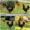 HANABASS Pack of 4 Chickens Chicks Ground Stakes Lawn Ornament