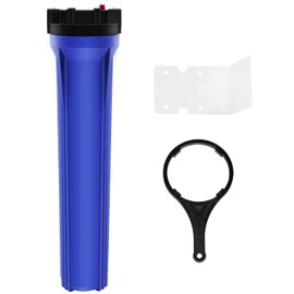 Geekpure 20-Inch Blue Filter Housing for 2.5" x 20" Whole House Water Filtration System - 3/4"NPT Plastic Port