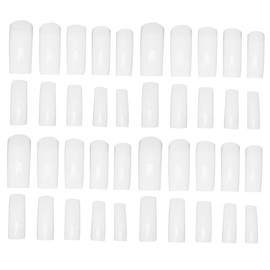 FOMIYES 500pcs Half Cover Fake Nails in White Nail Tips Patches Diy Manicure Stickers for Party Holiday Events