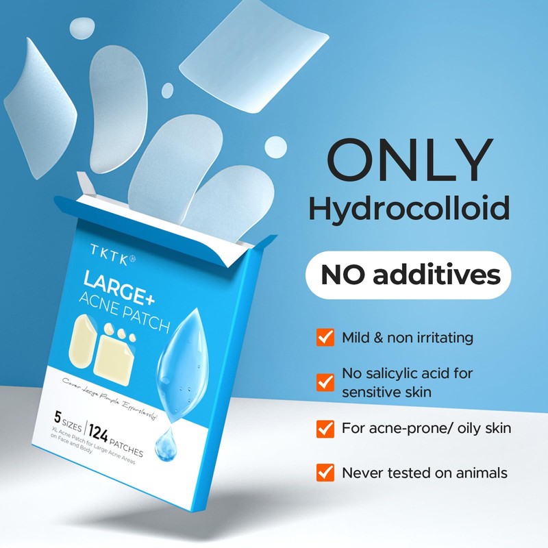 TKTK TKTK Large Pimple Patches for Face, 60 x 30