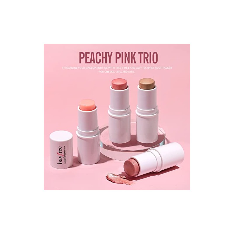 KIMUSE Multi Stick Trio Face Makeup, Cream Blush Stick for