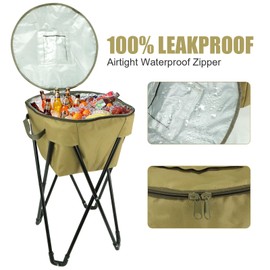 Bracket Insulation Cooler Bag,Collapsible Insulated Ice Chest, Large Leakproof Camping & Travel Cooler