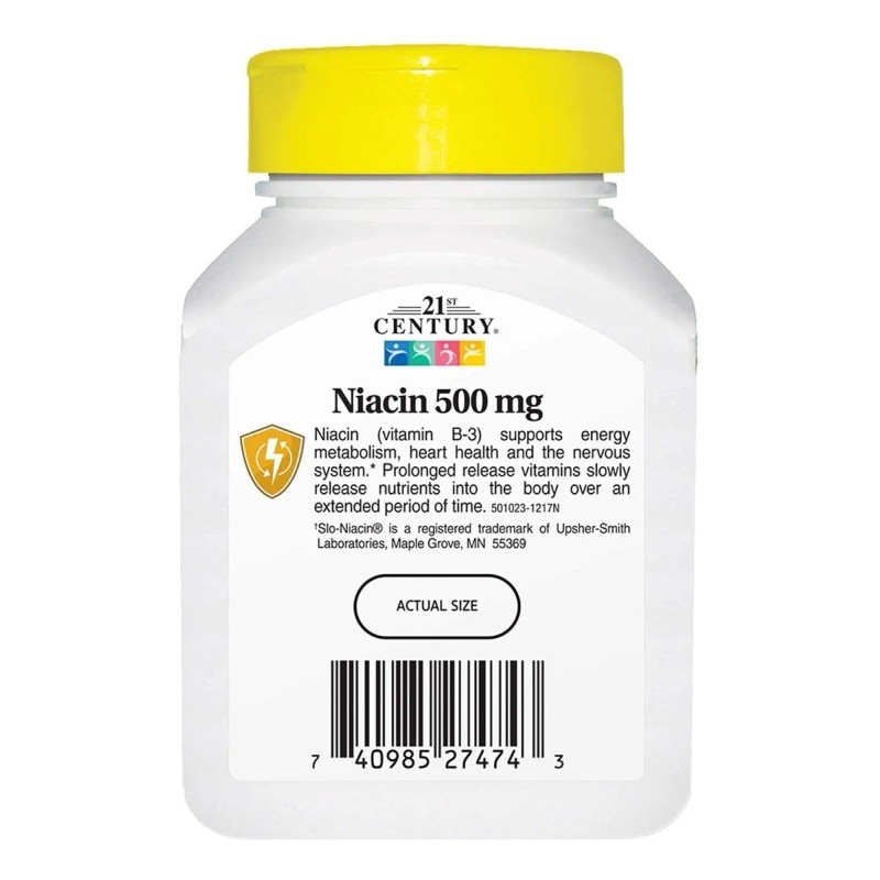 Niacina Vitamina B3 Premium 500 Mg 100 Tabletas