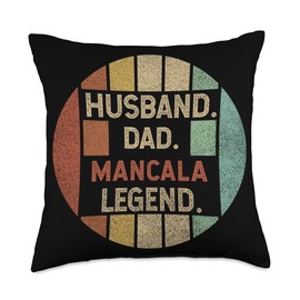 Check out my Mancala Shirts Husband Dad Mancala Legend Vintage Fathers Day Throw Pillow, 18x18, Multicolor