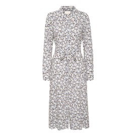 PART TWO Women's Shirt with Long Sleeves, Pockets, Belted Dress, Ether graphic print