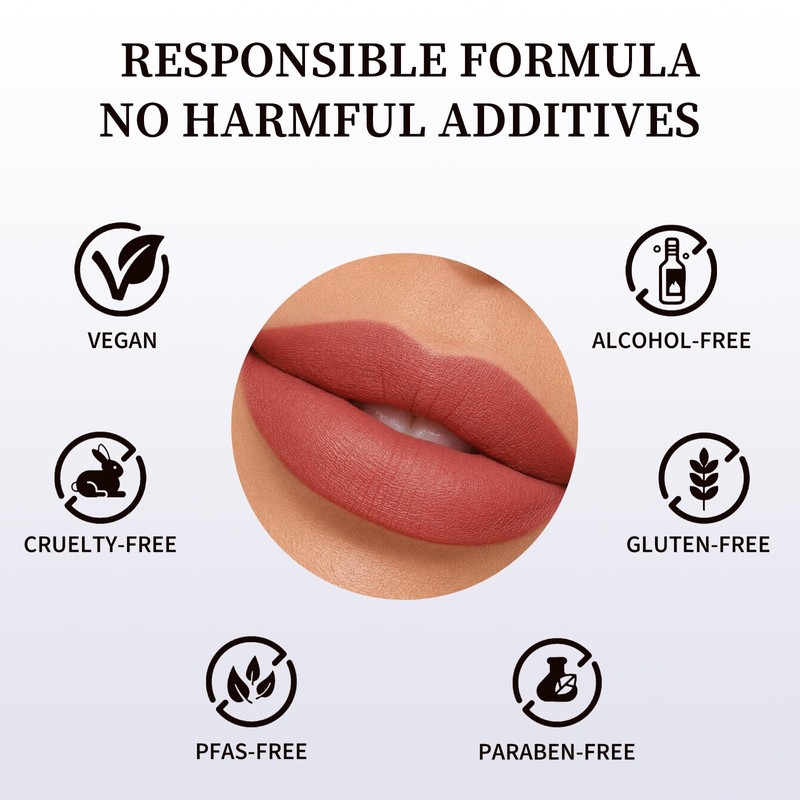 Matte Lipstick – Hydrating, Non-Drying, Full Coverage Nude 105