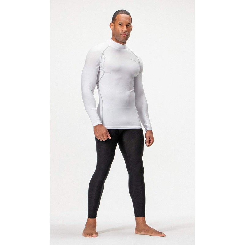 DEVOPS 3 Pack Men's Athletic Turtle Neck Long Sleeve Compression