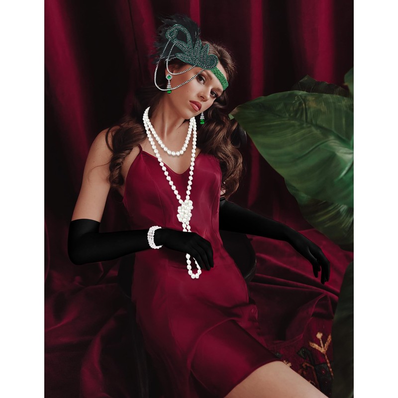 PLULON 6 Pcs 1920s Flapper Accessories for Women, Great Gatsby