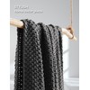 YnM Chunky Cotton Knit Throw Blanket, Cable Knit Throws for