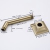 SEABEFORE 6" shower arm Gold shower head extension with matching